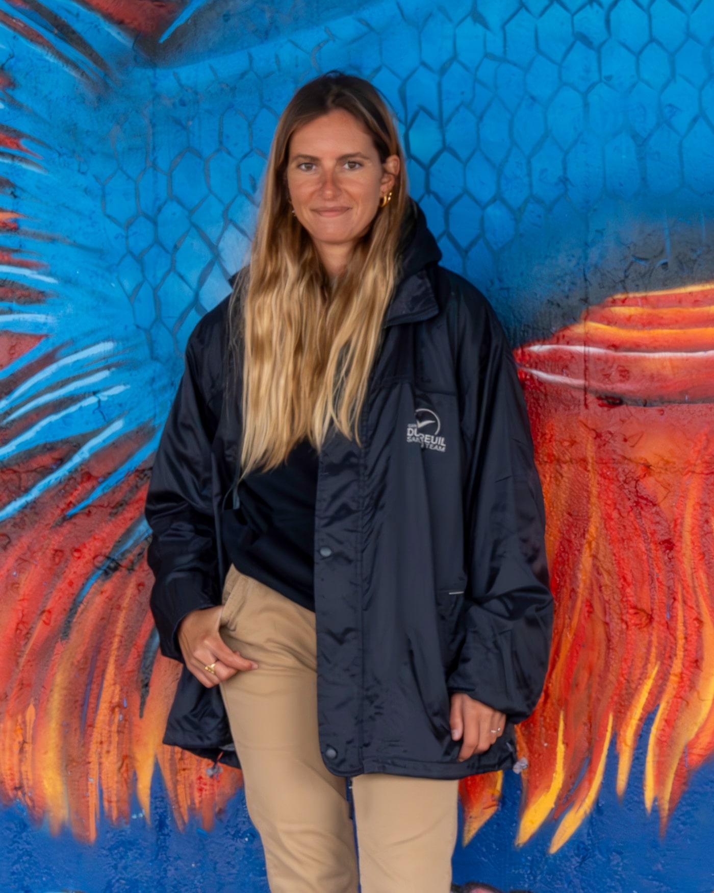 Coupon De Tissu Bleu Marine Imperméable Coupe-vent Fin - N°130 - Neuf