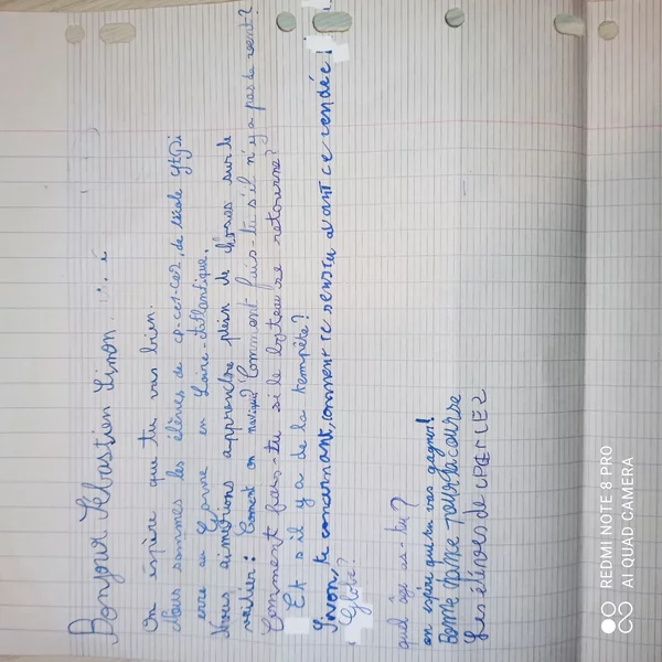 De la part de l'Ecole St Pierre du Gâvre