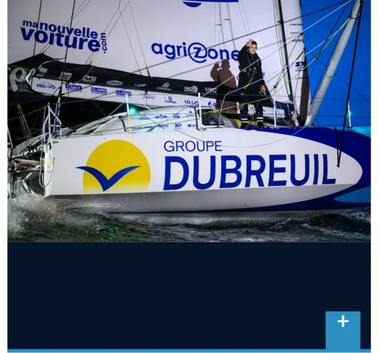 Visuel cliquable permettant de renvoyer vers une nouvelle page web à propos du Vendée Globe 2024/2025