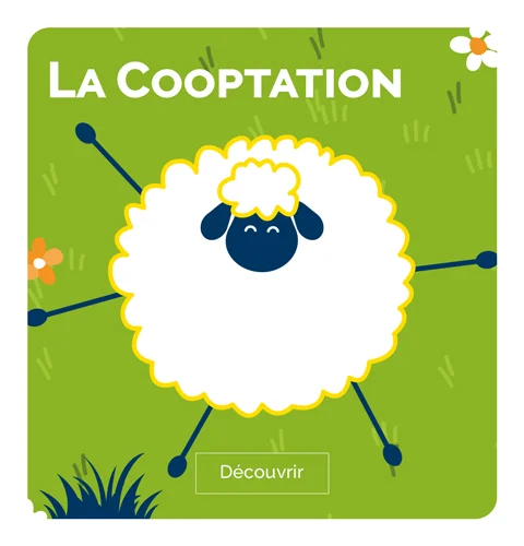 Visuel cliquable permettant de renvoyer vers la page dédiée à la cooptation