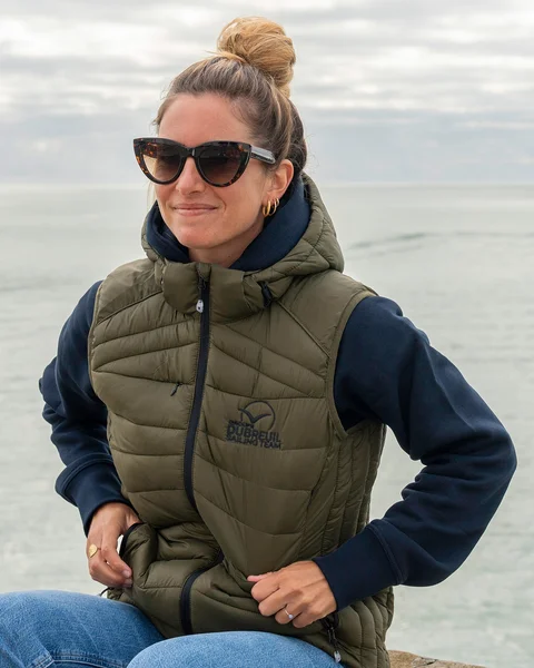 Doudoune Femme sans manche à capuche - Bleu marine